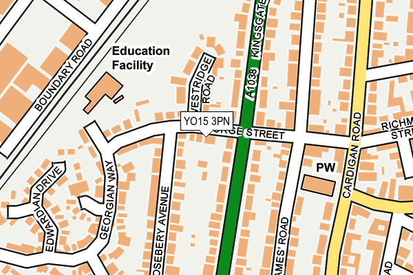 YO15 3PN map - OS OpenMap – Local (Ordnance Survey)
