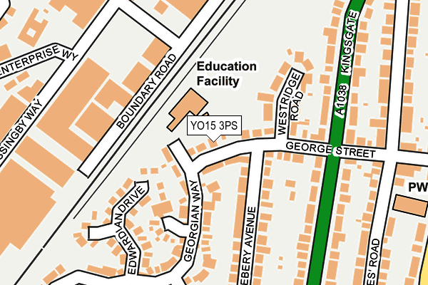 YO15 3PS map - OS OpenMap – Local (Ordnance Survey)