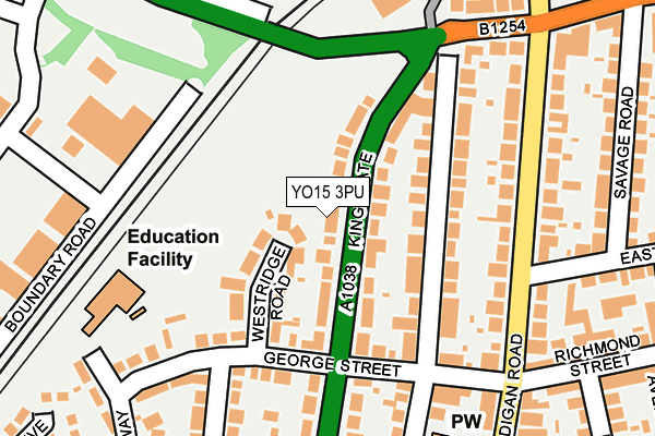 YO15 3PU map - OS OpenMap – Local (Ordnance Survey)