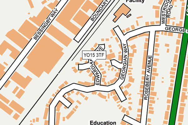 YO15 3TF map - OS OpenMap – Local (Ordnance Survey)