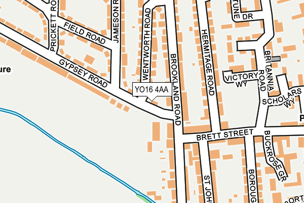 YO16 4AA map - OS OpenMap – Local (Ordnance Survey)