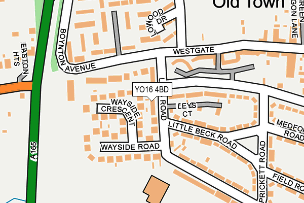 YO16 4BD map - OS OpenMap – Local (Ordnance Survey)