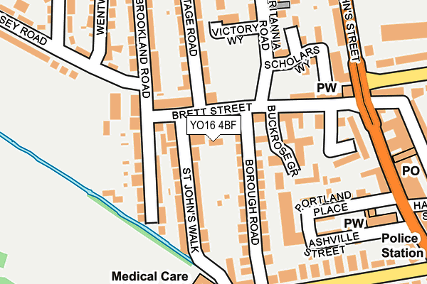 YO16 4BF map - OS OpenMap – Local (Ordnance Survey)