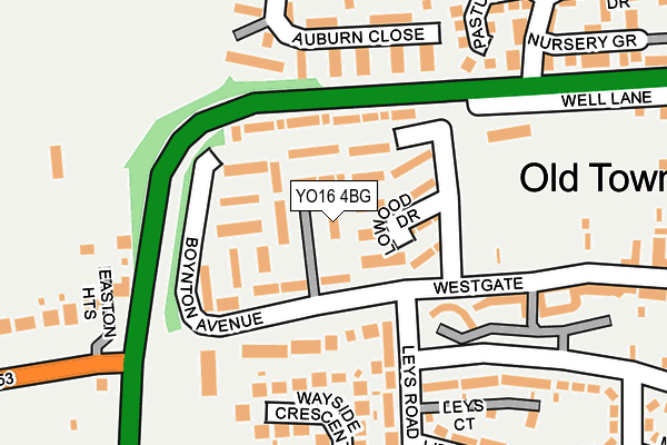 YO16 4BG map - OS OpenMap – Local (Ordnance Survey)
