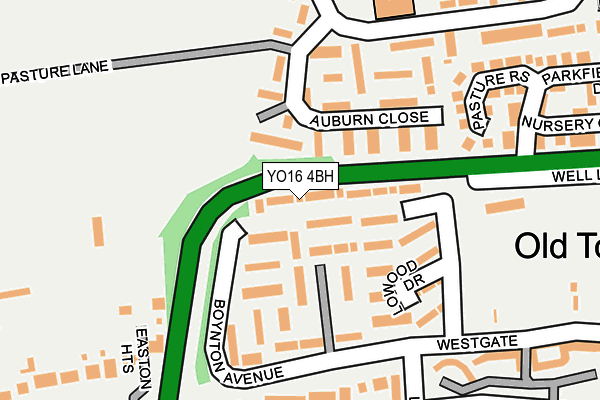 YO16 4BH map - OS OpenMap – Local (Ordnance Survey)
