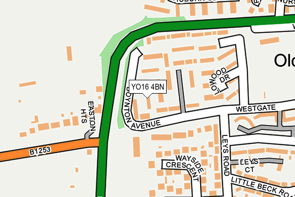 YO16 4BN map - OS OpenMap – Local (Ordnance Survey)