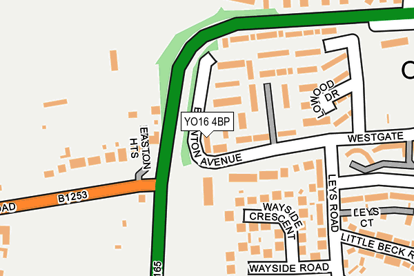 YO16 4BP map - OS OpenMap – Local (Ordnance Survey)