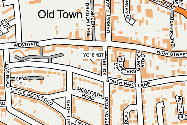 YO16 4BT map - OS OpenMap – Local (Ordnance Survey)