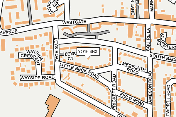 YO16 4BX map - OS OpenMap – Local (Ordnance Survey)