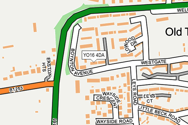 YO16 4DA map - OS OpenMap – Local (Ordnance Survey)