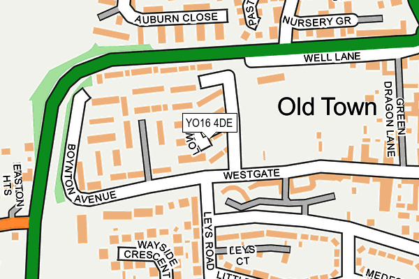 YO16 4DE map - OS OpenMap – Local (Ordnance Survey)