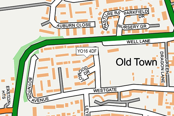 YO16 4DF map - OS OpenMap – Local (Ordnance Survey)