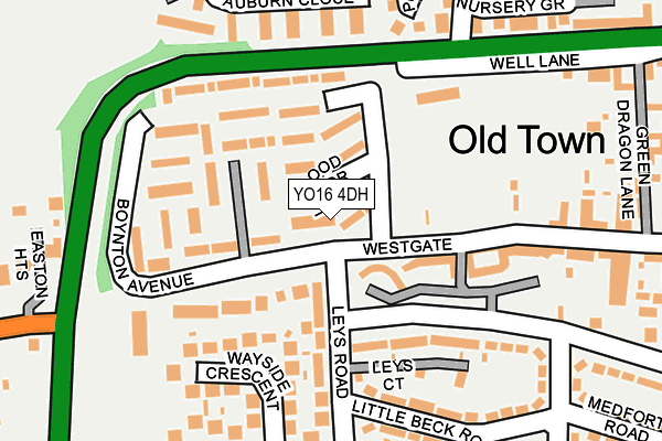 YO16 4DH map - OS OpenMap – Local (Ordnance Survey)