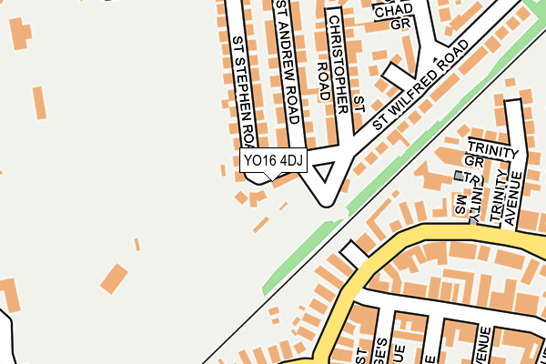 YO16 4DJ map - OS OpenMap – Local (Ordnance Survey)