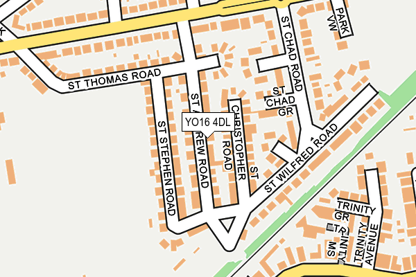 YO16 4DL map - OS OpenMap – Local (Ordnance Survey)