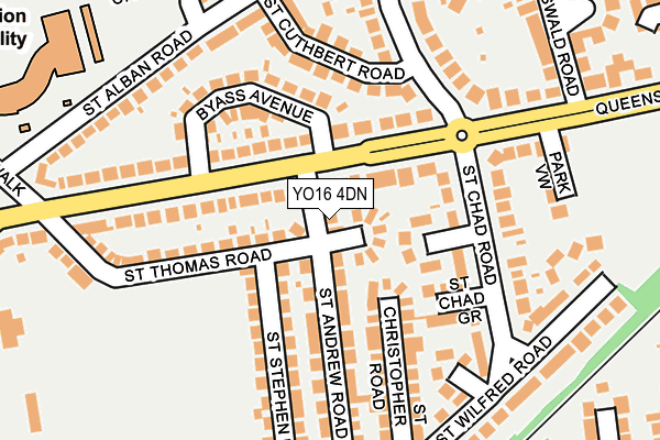 YO16 4DN map - OS OpenMap – Local (Ordnance Survey)