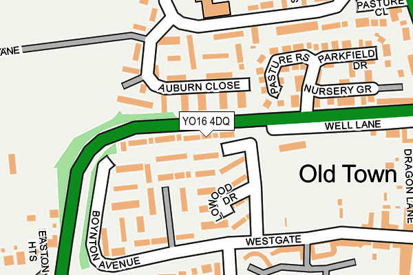 YO16 4DQ map - OS OpenMap – Local (Ordnance Survey)
