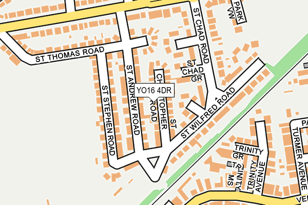 YO16 4DR map - OS OpenMap – Local (Ordnance Survey)