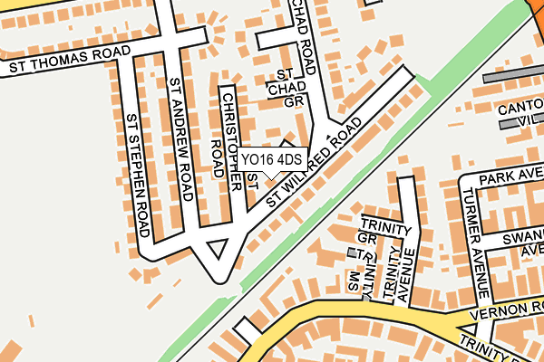 YO16 4DS map - OS OpenMap – Local (Ordnance Survey)