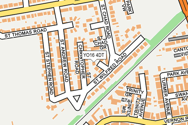 YO16 4DT map - OS OpenMap – Local (Ordnance Survey)