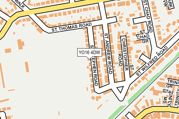 YO16 4DW map - OS OpenMap – Local (Ordnance Survey)