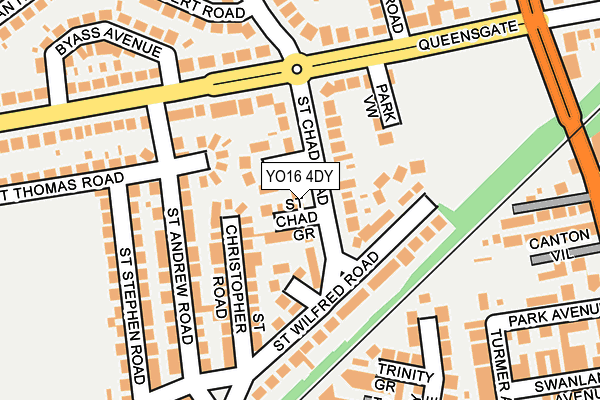 YO16 4DY map - OS OpenMap – Local (Ordnance Survey)