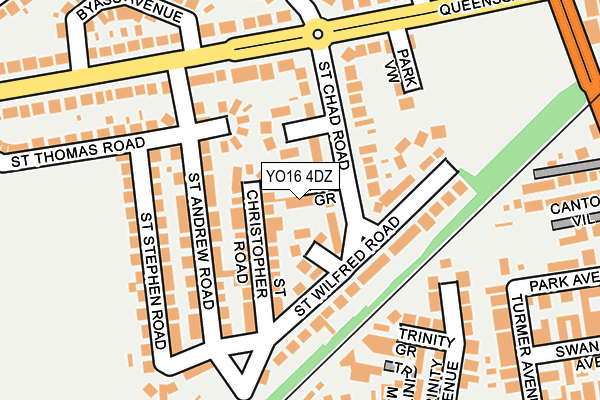 YO16 4DZ map - OS OpenMap – Local (Ordnance Survey)