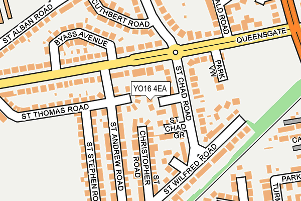 YO16 4EA map - OS OpenMap – Local (Ordnance Survey)