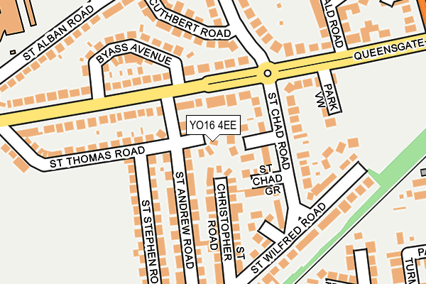 YO16 4EE map - OS OpenMap – Local (Ordnance Survey)