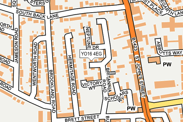 YO16 4EG map - OS OpenMap – Local (Ordnance Survey)