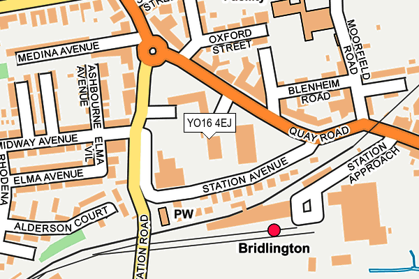 YO16 4EJ map - OS OpenMap – Local (Ordnance Survey)