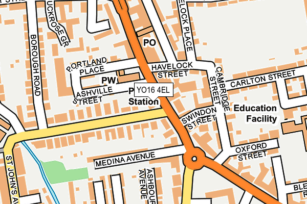 YO16 4EL map - OS OpenMap – Local (Ordnance Survey)