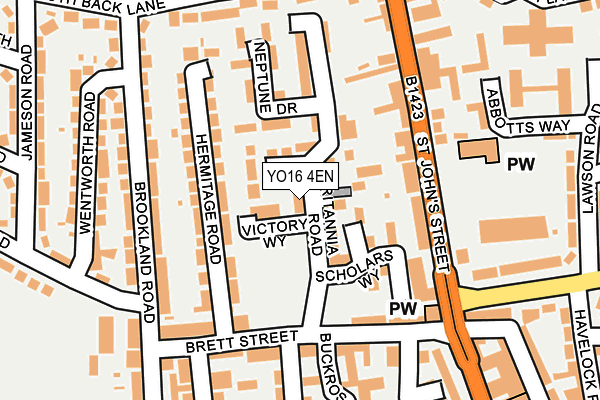 YO16 4EN map - OS OpenMap – Local (Ordnance Survey)