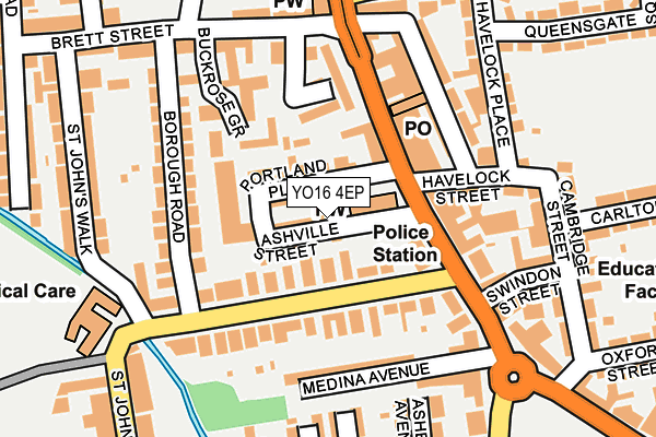 YO16 4EP map - OS OpenMap – Local (Ordnance Survey)