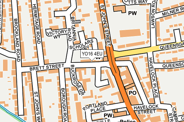 YO16 4EU map - OS OpenMap – Local (Ordnance Survey)