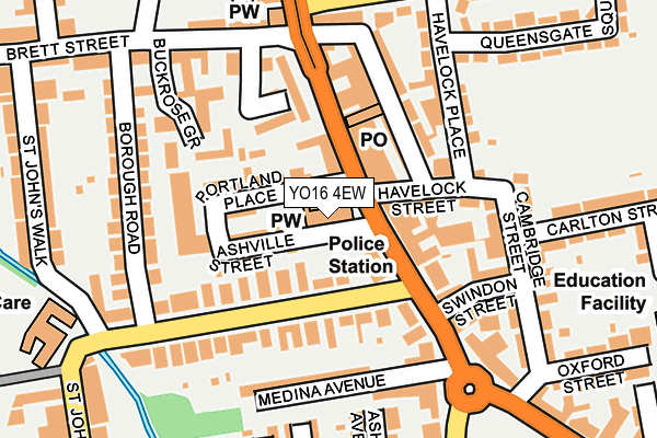 YO16 4EW map - OS OpenMap – Local (Ordnance Survey)