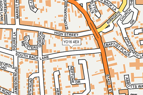 YO16 4EX map - OS OpenMap – Local (Ordnance Survey)