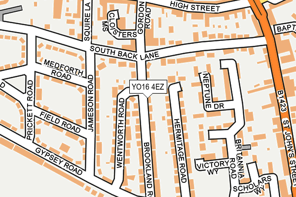 YO16 4EZ map - OS OpenMap – Local (Ordnance Survey)