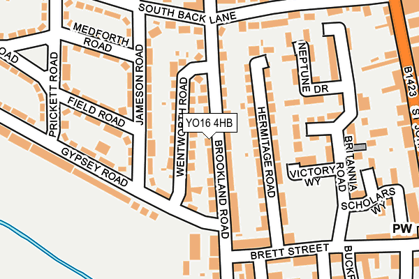 YO16 4HB map - OS OpenMap – Local (Ordnance Survey)