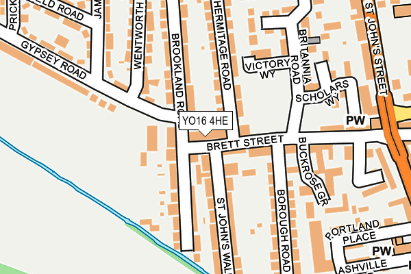 YO16 4HE map - OS OpenMap – Local (Ordnance Survey)