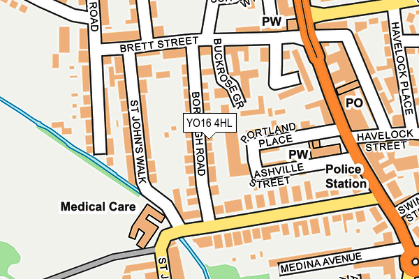 YO16 4HL map - OS OpenMap – Local (Ordnance Survey)
