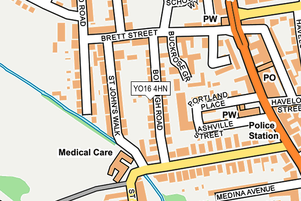 YO16 4HN map - OS OpenMap – Local (Ordnance Survey)