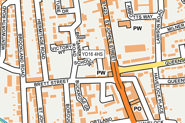 YO16 4HS map - OS OpenMap – Local (Ordnance Survey)