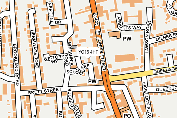 YO16 4HT map - OS OpenMap – Local (Ordnance Survey)