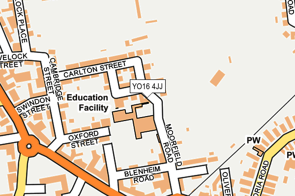 YO16 4JJ map - OS OpenMap – Local (Ordnance Survey)