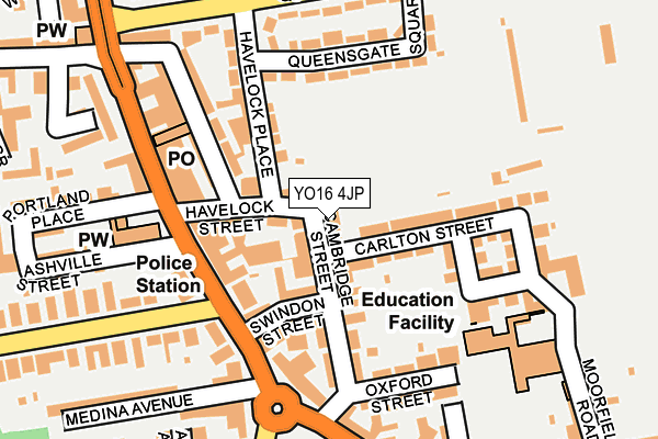 YO16 4JP map - OS OpenMap – Local (Ordnance Survey)