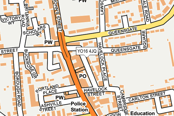 YO16 4JQ map - OS OpenMap – Local (Ordnance Survey)