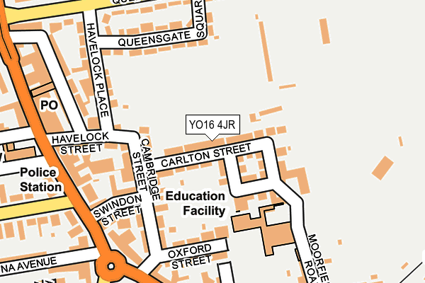 YO16 4JR map - OS OpenMap – Local (Ordnance Survey)