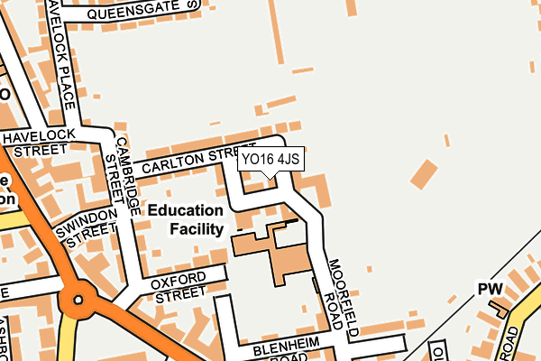YO16 4JS map - OS OpenMap – Local (Ordnance Survey)