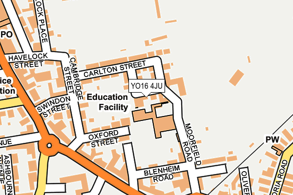 YO16 4JU map - OS OpenMap – Local (Ordnance Survey)